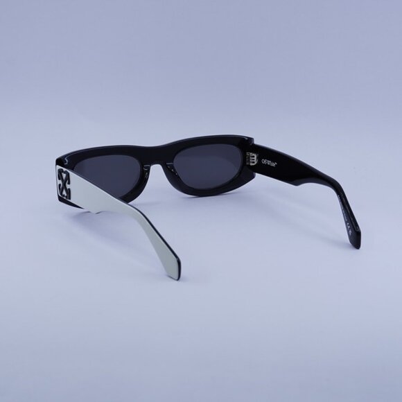 Off-White OERI13O ORLANDO 0107 Sunglasses White/Black Oval Frame, Grey Lenses main image 7